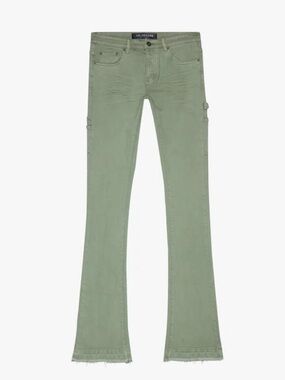 Valabasas "MR. EXTENDO" STACKED FLARE JEAN LT. GREEN.